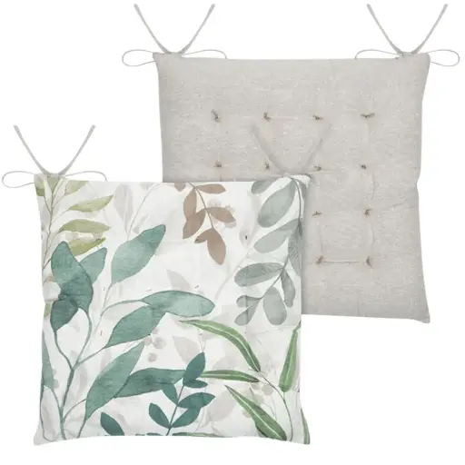 [181499-TT] Ombrage Chair Pad Green 15x15in