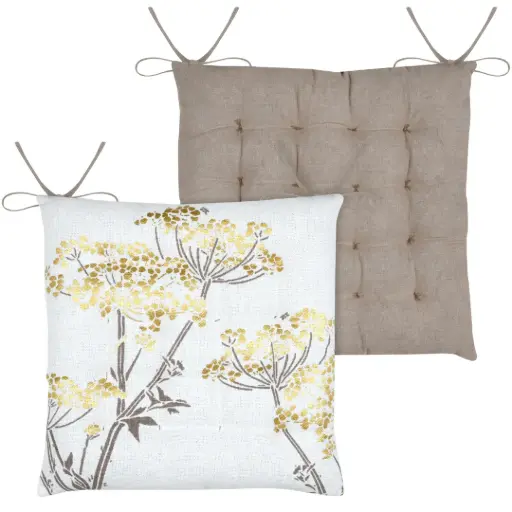 [181506-TT] Oriana Chair Pad Gold 15x15in