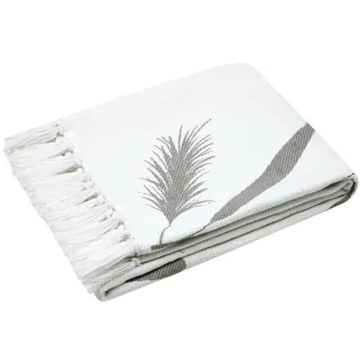 [181513-TT] Pampas Throw White 50x60in