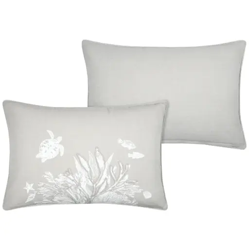 [181658-TT] Azuria Turtle Outdoor Pillow Natural 16x24in