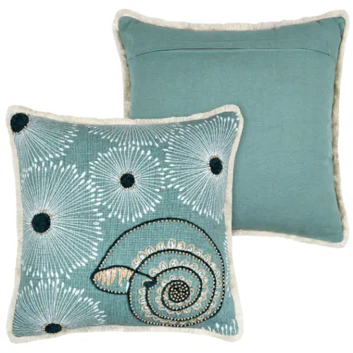 [181663-TT] Barbados Outdoor Pillow Aqua 18x18in