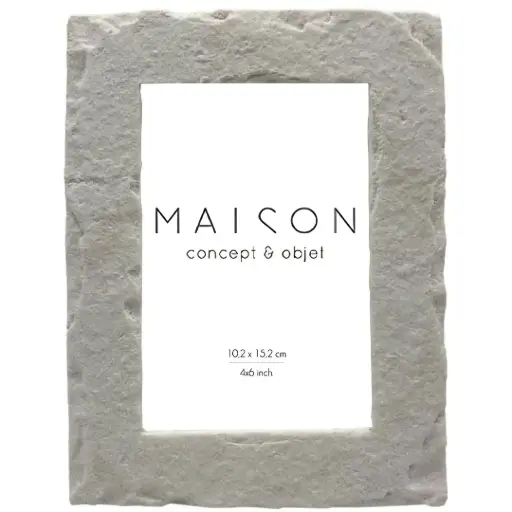 [181902-TT] Photo Frame Polyresin White 6x8in