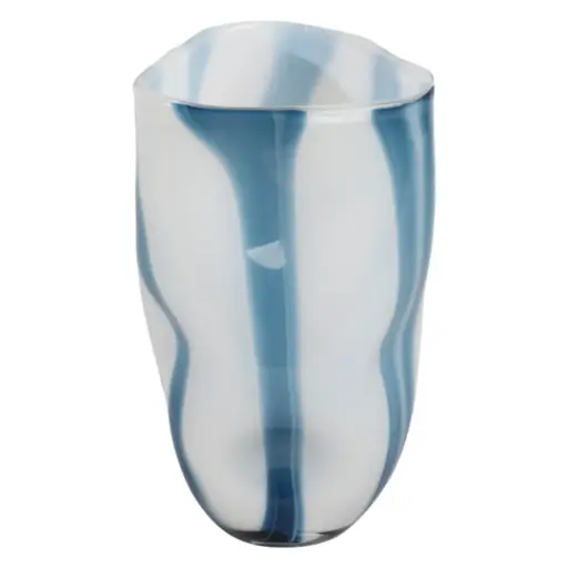 [182203-TT] Beldan Glass Vase Blue 11in