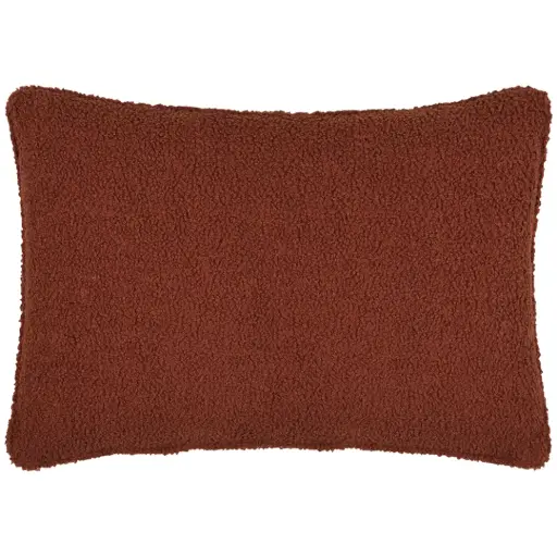 [182219-TT] Paddou Boucle Bolster Pillow Terracotta 16x24in
