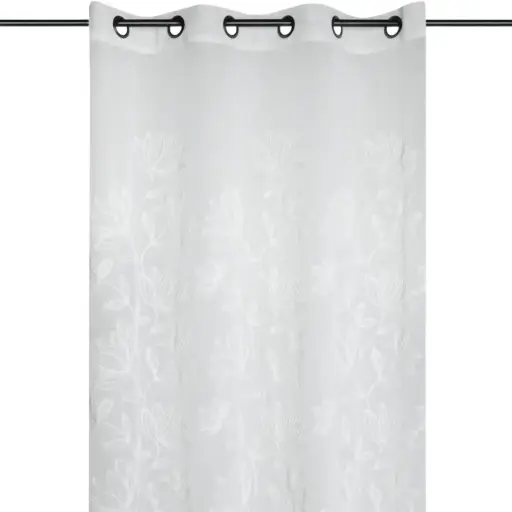 [182233-TT] Bibury Sheer Embroidered Panel White 102in