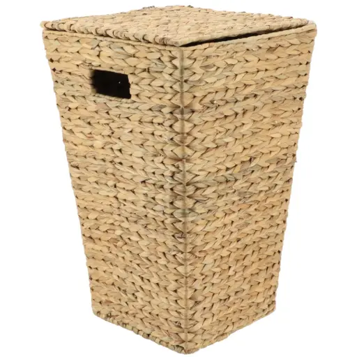 [182357-TT] Braided Hyacinth Laundry Basket Natural 59L