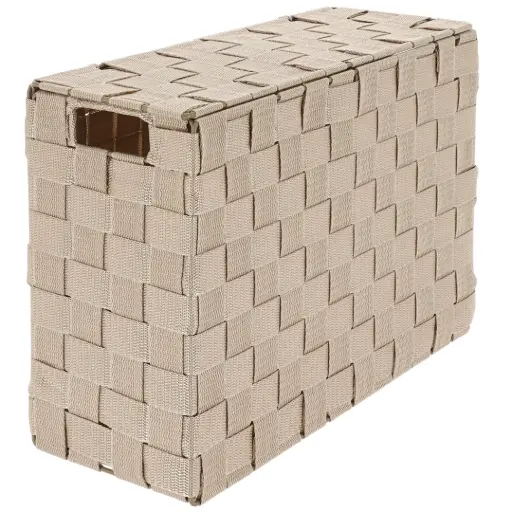 [182358-TT] Braided Toilet Paper Reserve Beige 10x14in