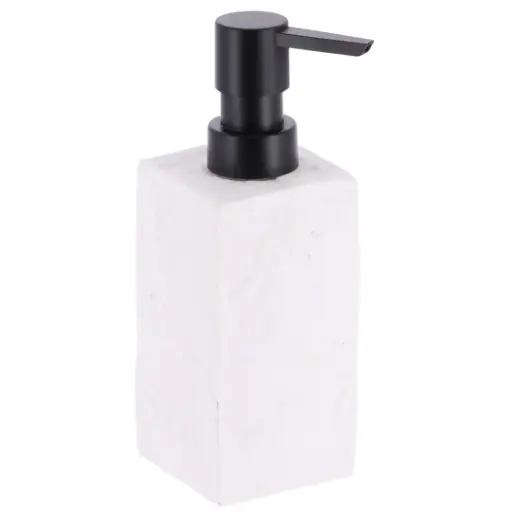 [182385-TT] Raw Stone Soap Dispenser White