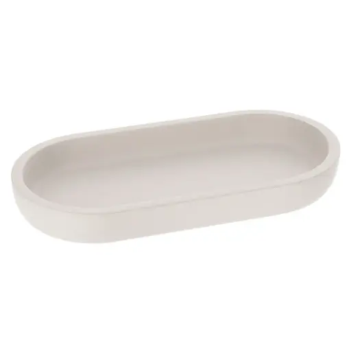[182395-TT] Sleek Oval Tray Ivory