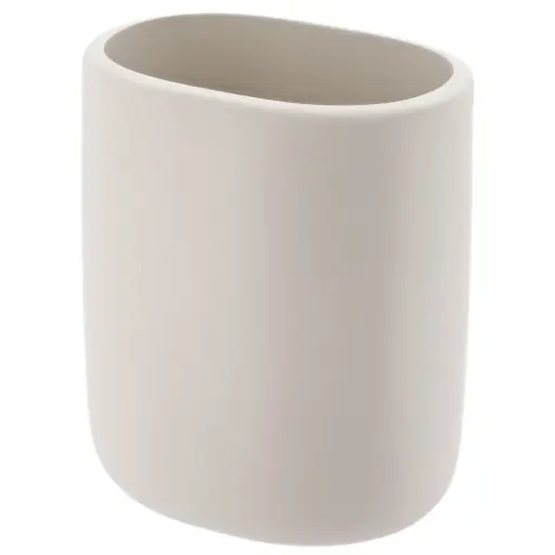 [182396-TT] Sleek Oval Tumbler Ivory