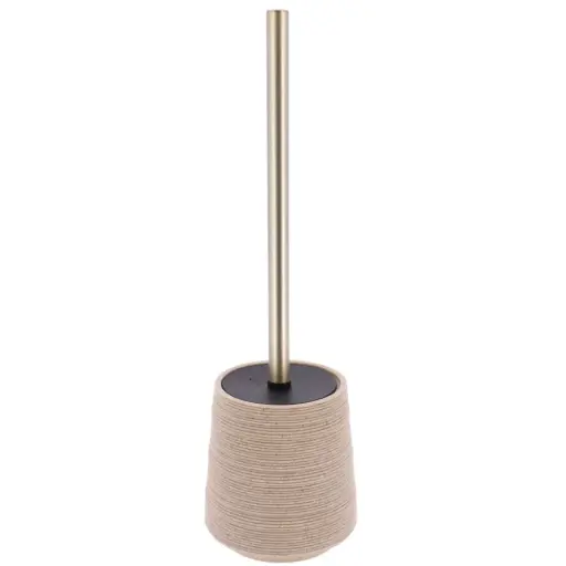 [182406-TT] Stone Look Resin Toilet Brush Beige