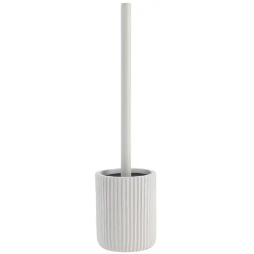 [182410-TT] Stripes Resin Toilet Brush White
