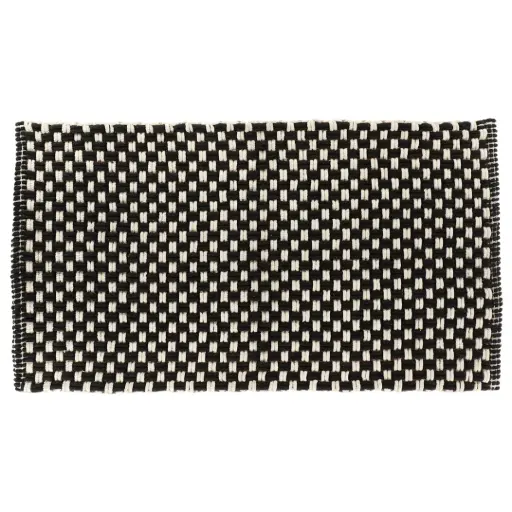 [182412-TT] Sucre Bath Mat Black Natural 18x35in