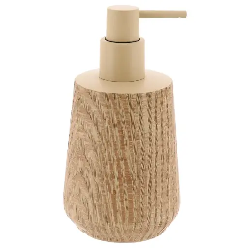 [182427-TT] Wood Look Resin Soap Dispenser Natural