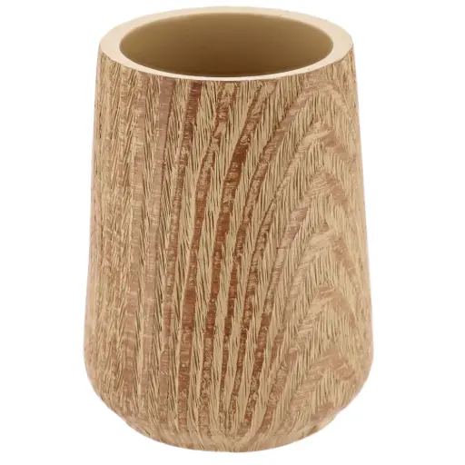 [182429-TT] Wood Look Resin Tumbler Natural