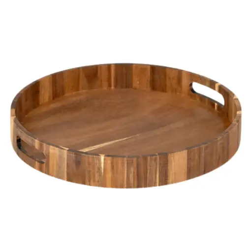 [182438-TT] Acacia Tray Round 14in