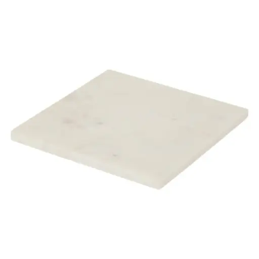 [182533-TT] Marble Square Trivet White 7.5in