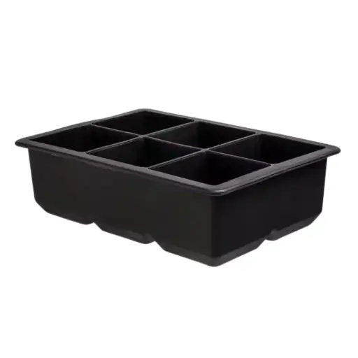 [182695-TT] Silicone Ice Cube Tray Black