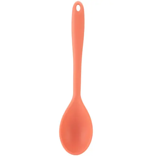 [182634-TT] Silicone Cooking Spoon Coral