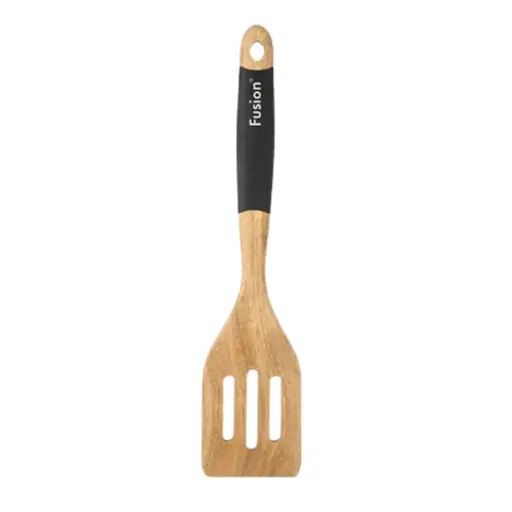 [182698-TT] Acacia Wood Slotted Turner