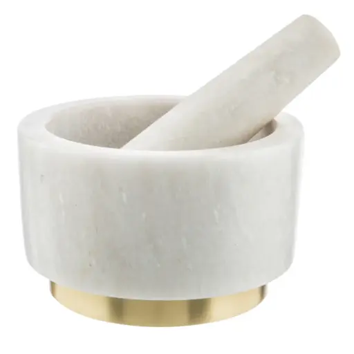 [182666-TT] Marble Pestle & Mortar