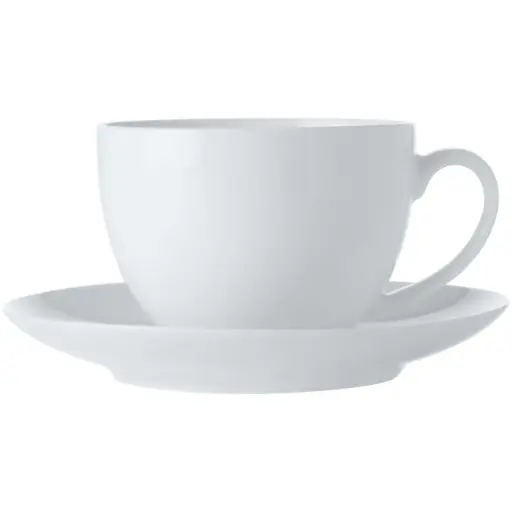 [182681-TT] Mug and Saucer Set White 2pc