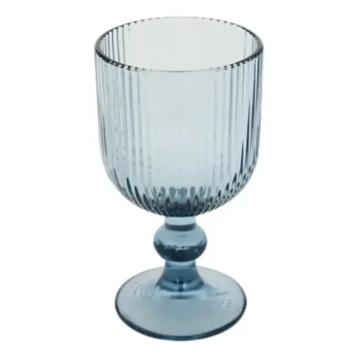 [182751-TT] Ema Goblet Glass Blue