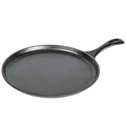[182798-TT] Lodge Round Seasoned Cast Iron Griddle 