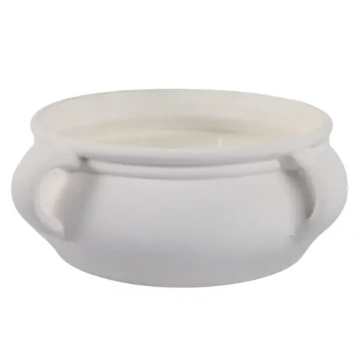 [182835-TT] Sea Salt & Bergamot Bowl Candle White 53oz