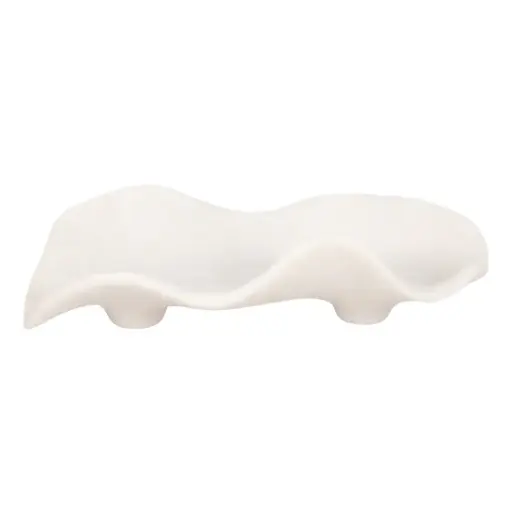 [182840-TT] Leylani Quartz Resin Tray White 20in