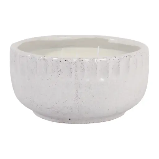 [182854-TT] Ginger Lemon Yuzu Candle White Crackle 18oz