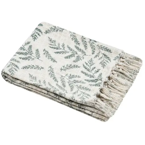 [182935-TT] Antillia Throw Floral Green 49x59in