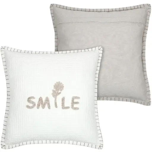 [182940-TT] Ombrage Pillow White 18in