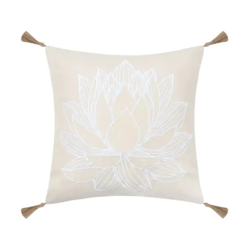 [182947-TT] Mekong Pillow Ecru 18in