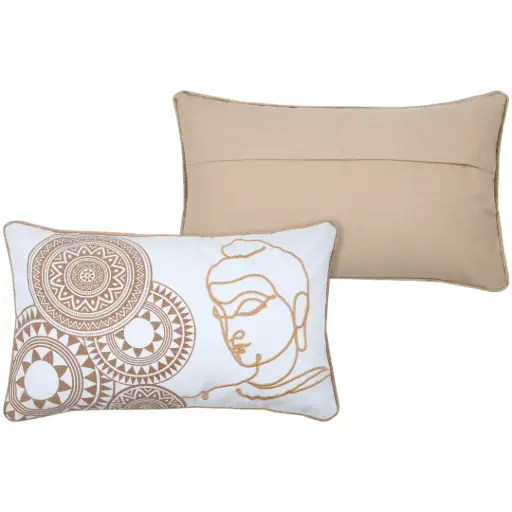 [182951-TT] Mekong Pillow White 12X20in