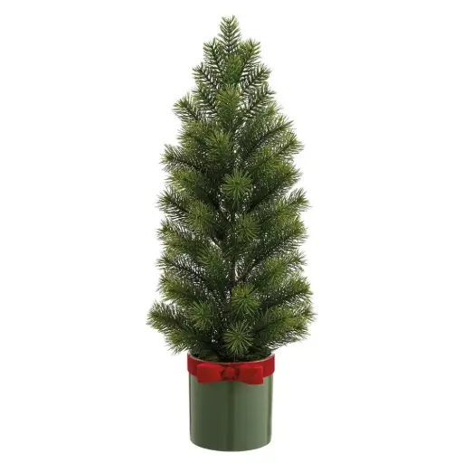 [183072-TT] Spruce Tree in Ceramic Vase 23in