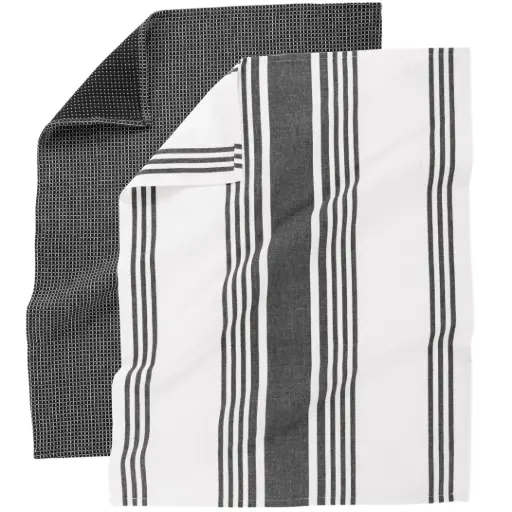 [183109-TT] Combo Kitchen Towel Black 20x28in 4pc