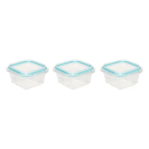 [183233-TT] Clipeat Glass Food Container 0.18L 3pc