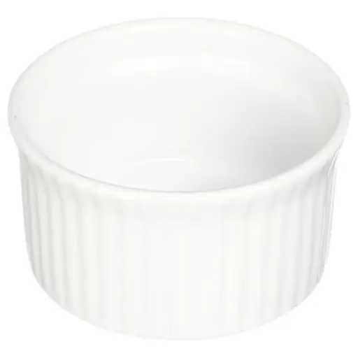 [183247-TT] Ceramic Ramekin Dish White 3in