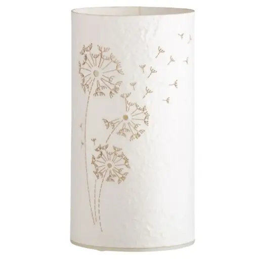 [183300-TT] LED Candlelight with Dandelion Print 8in