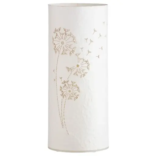 [183301-TT] LED Candlelight with Dandelion Print 10in