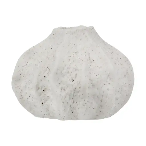 [183309-TT] Round Coral Stone Vase 4in