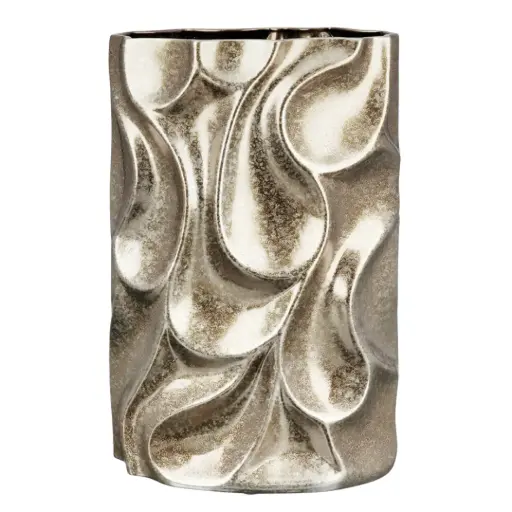 [183321-TT] Ripple Vase Gold 10.5in
