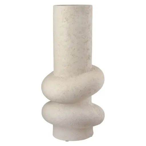 [183327-TT] Ring Dome Vase Light Gray 15.5in