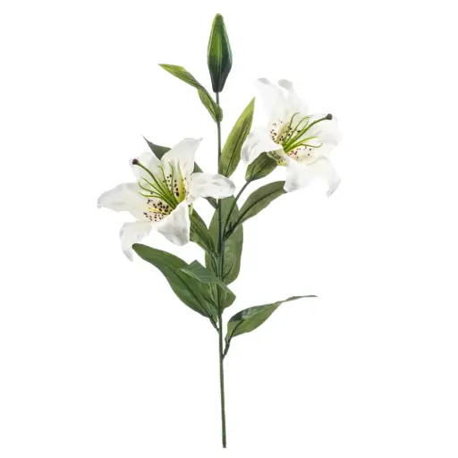 [183339-TT] Lily Spray White 33.5in