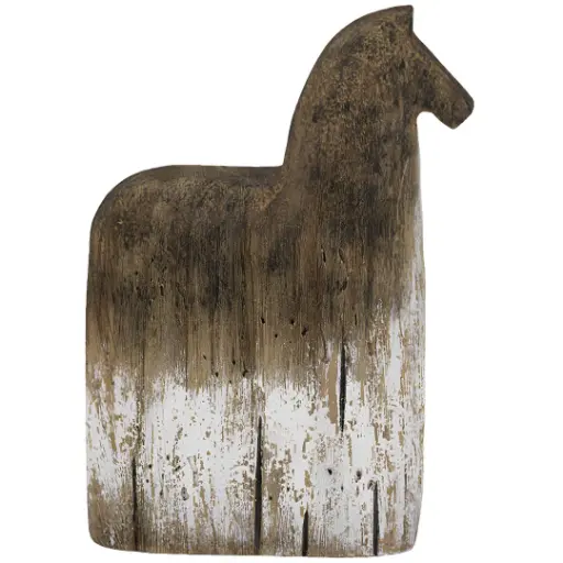 [183372-TT] Minimalist Wooden Horse Figurine 10in