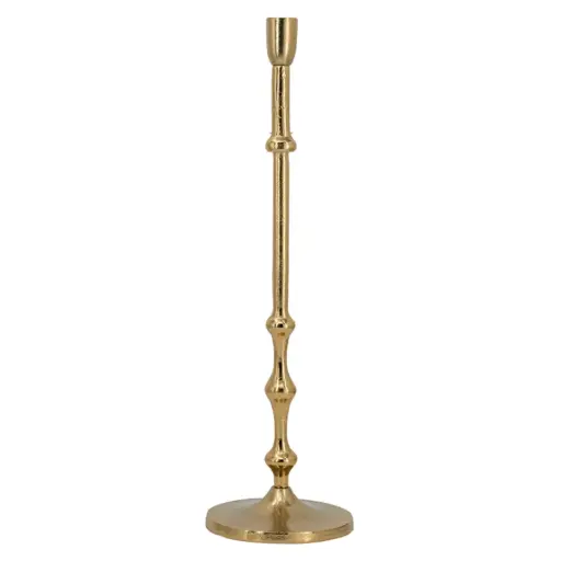 [183374-TT] Beaded Taper Holder Bronze 19in