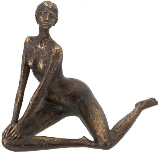 [183378-TT] Yoga Pose Figurine Bronze 9.5in