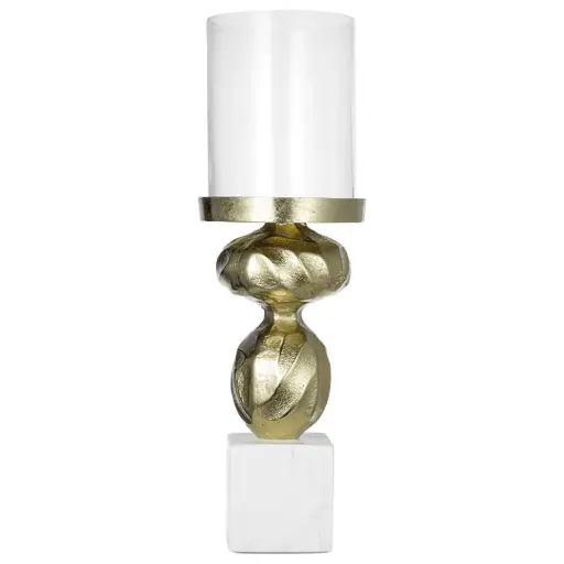 [183390-TT] Diamond Stem Hurricane Gold & White 14in
