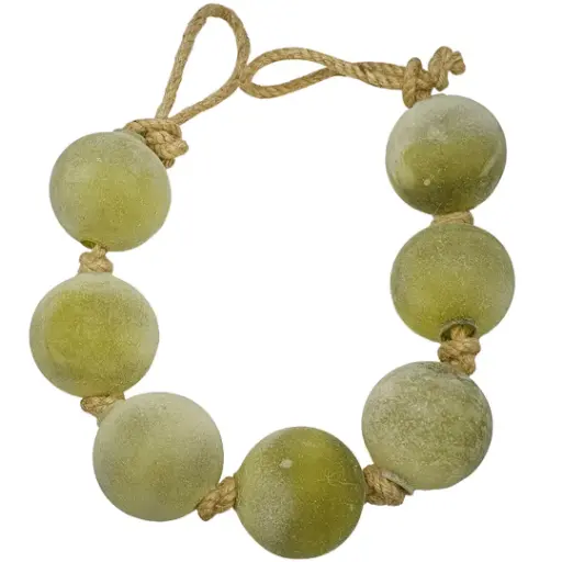 [183396-TT] Glass Garland Green 39in